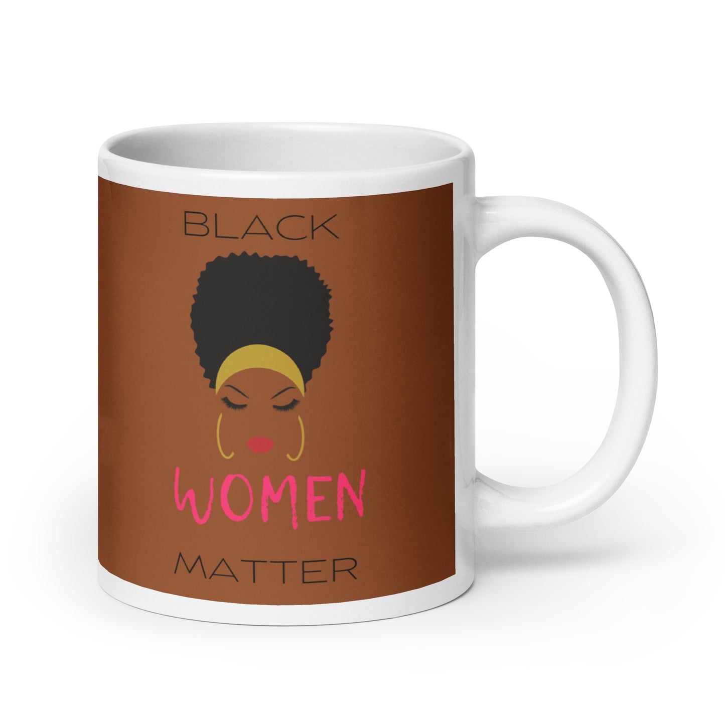 White glossy mug BLACK WOMEN MATTER